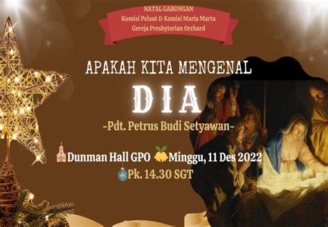 Apakah Kita Mengenal Dia Gereja Presbyterian Orchard