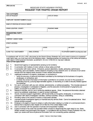 Mshp Dps Crash Report Fill And Sign Printable Template Online