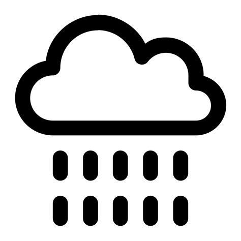 Rain season in outline icon. Heavy rain, cloud, storm, weather 20274808