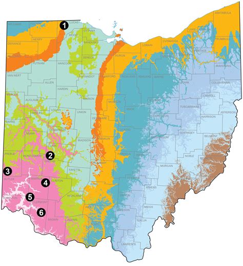 Ohio Fossils Map