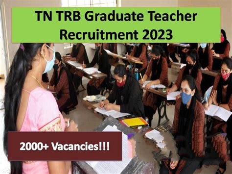 TN TRB Graduate Teacher Recruitment 2023 Out Apply Online For 2200