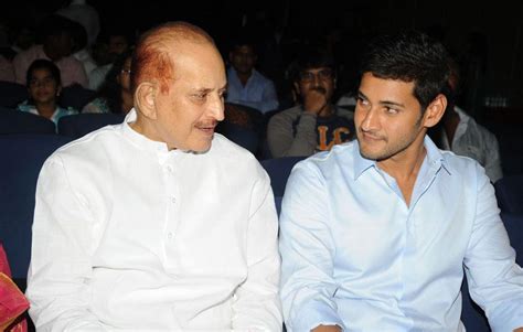 Mahesh Babu With Superstar Krishna At Dookudu Success Meet