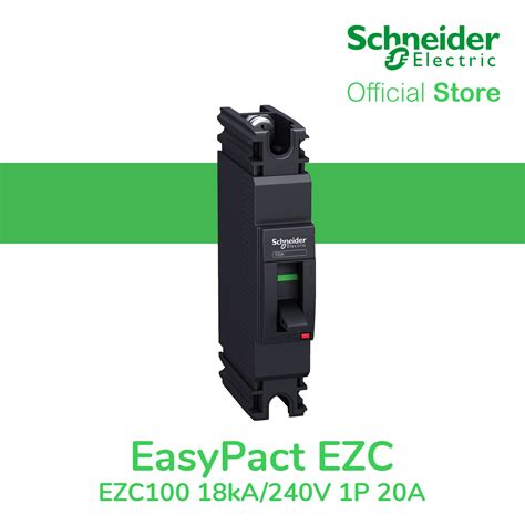 Schneider EasyPact EZC100N TMD 1P 20A 18kA 240V Circuit Breaker