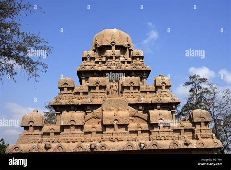 Dharmaraja Ratha Y Pancha Rathas Monolito Tallado En La Roca Tallada