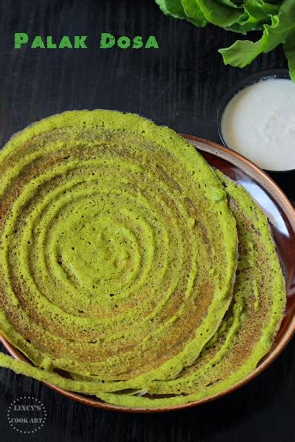 Spinach Dosa Palak Dosa ~ Lincys Cook Art