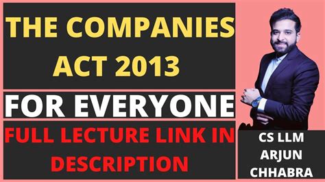 Companies Act 2013 Ca Foundation Companies Act 2013 Revision By