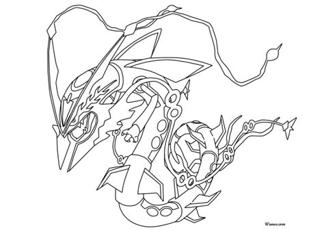 Rayquaza Coloriage Méga Rayquaza Pokemon à imprimer