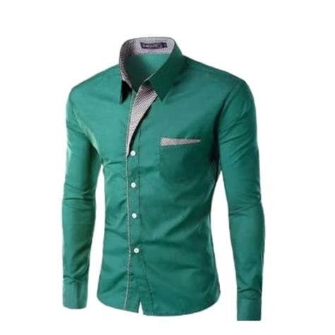 Collar Neck Casual Wear Men Green Cotton Shirts At Rs 130 In New Delhi