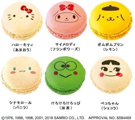 Fujiya "Macarons (Peco x Sanrio Characters)" Too cute! Six kinds: Kitty ...