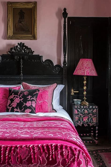 25 Edgy and Chic Pink and Black Bedroom Ideas - Roomy Retreat