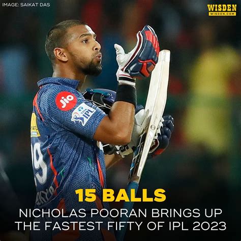 Nicholas Pooran Hits The Fastest Fifty Of Ipl 2023 And Joint Second