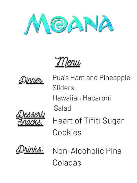 Moana Movie Night Mommy S Movie Magic Movie Night Dinner Disney