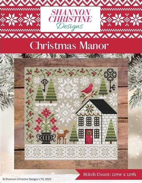 Shannon Christine Christmas Manor Cross Stitch Pattern Christmas Cross