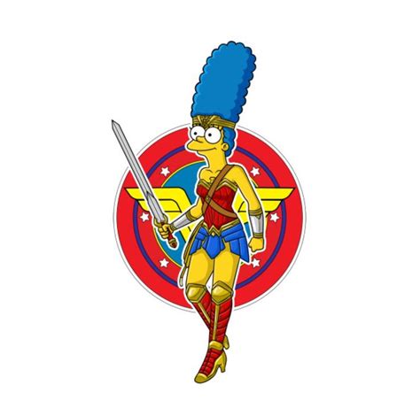 Wonder Marge, The Simpsons | Wonder woman art, Art collage wall, Female art