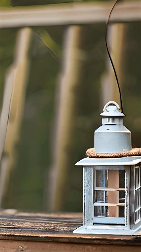 Rustic Lantern on Farmhouse Table · Creative Fabrica