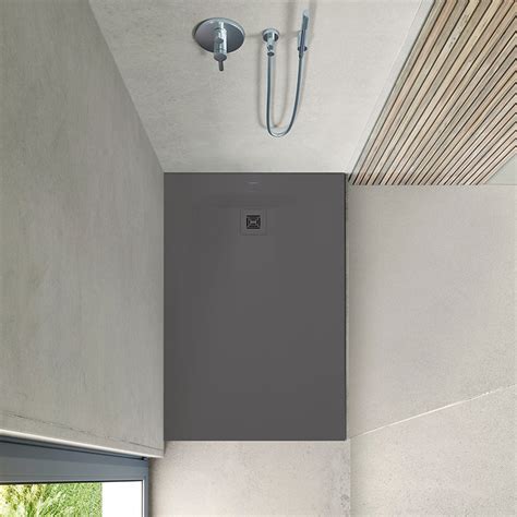 Duravit Sustano 1200 X 800mm Rectangular Shower Tray Matt Dark Grey