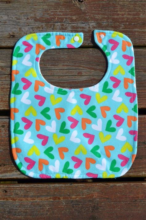 Multi Color Heart Baby Bib Hearts Baby Colorful Heart Baby Bibs