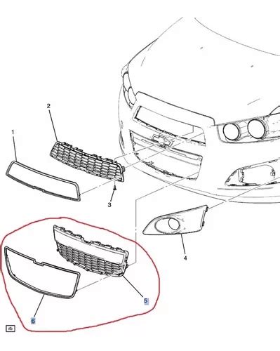 Grilla Parrilla Inferior Chevrolet Sonic Cromada Original Gm En Venta