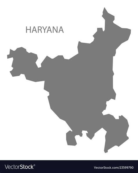 Haryana India Map Grey Royalty Free Vector Image