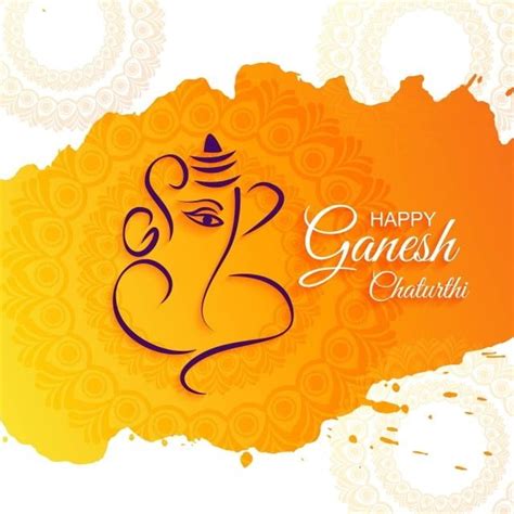 Ganesh Chaturthi Ganesha Vector Art Png Creative Card Poster Or Banner