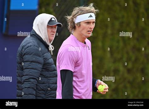 Munich Th Apr Alexander Zverev Ger With His Father And