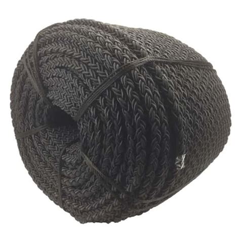 Mm Black Nylon Strand Octoplait Sinking Rope By The Metre