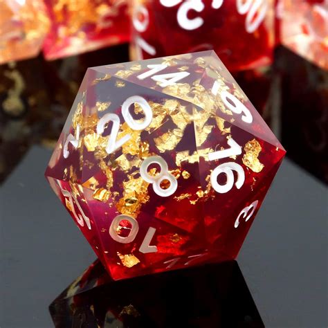 Amazon Pjoy Dnd Sharp Edged Dice Set Pcs Red Clear Resin Dnd