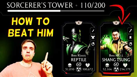 Mk Mobile How To Beat Boss Shang Tsung In Battle 110 In Sorcerers