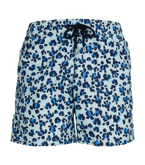 Vilebrequin Blue Leopard Print Moorea Swim Shorts Harrods Uk