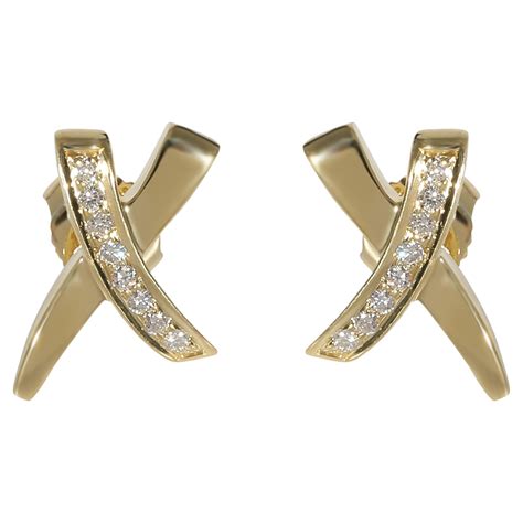 Tiffany And Co Paloma Picasso K Gold Graffiti X Kiss Large Earclip