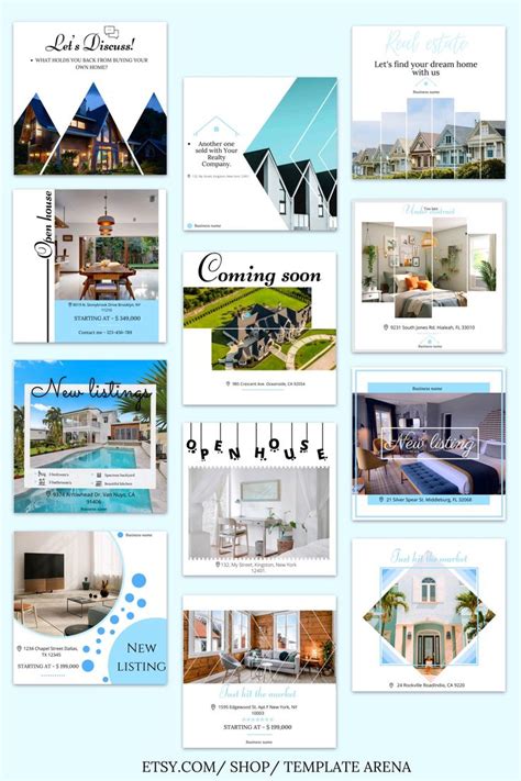 Editable Instagram Posts For Realtors Real Estate Agent Marketing