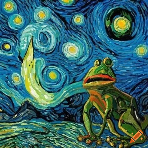 Spaceship And Frog By Van Gogh On Craiyon