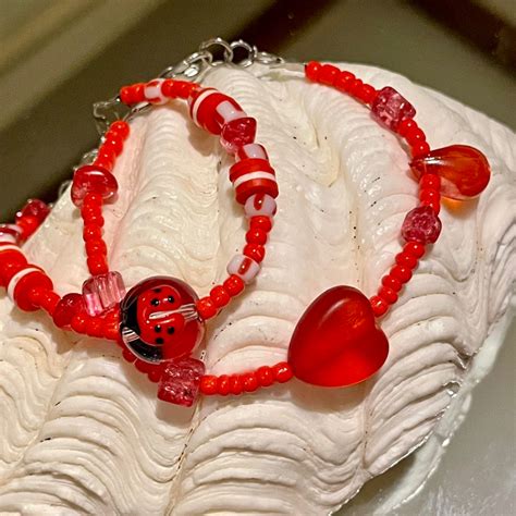 Jual Red Heart Ladybug Bracelets Shopee Indonesia