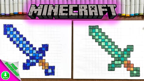 How To Draw A Minecraft Sword