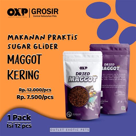 Jual Grosir Oxp Maggot Bsf Kering Pcs Cemilan Protein Sugar Glider