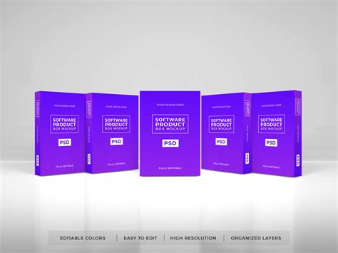 Realistic Software Box Mockup Template Graphic By Dendysign Creative