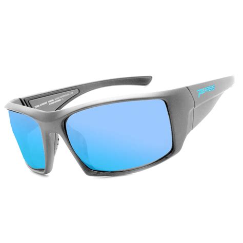 Peppers Quiet Storm Matte Grey With Blue Mirror Polarized Lens