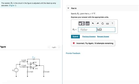 Solved The Resistor Rf In The Circuit In The Figure Is Chegg