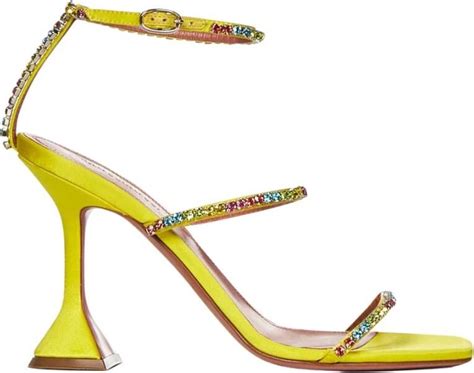 Amina Muaddi Sandals Yellow Dames Schoenen Nl