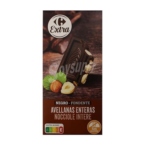 Carrefour Chocolate Negro Con Avellanas Enteras Carrefour Extra Sin