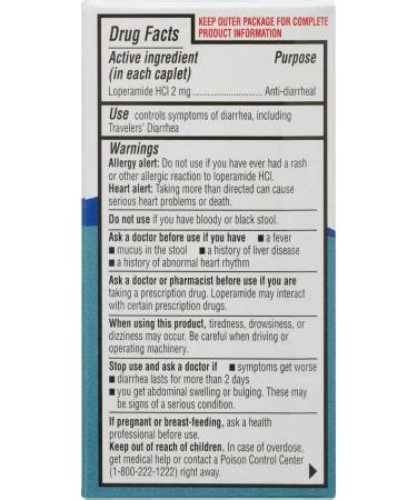 Equate Anti Diarrheal Loperamide 2 Mg 24 Caplets STS Sticker