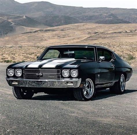 Classic Black and White Chevy Chevelle SS