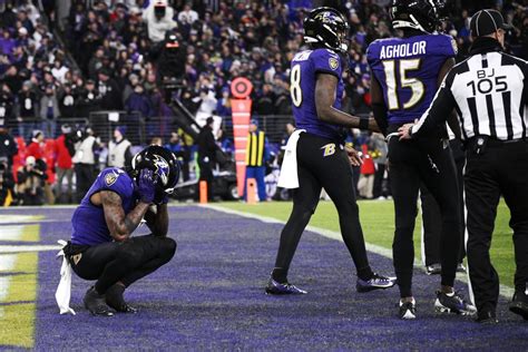 Zay Flowers Fumbles Would Be Td Into End Zone To Derail Ravens Rally In