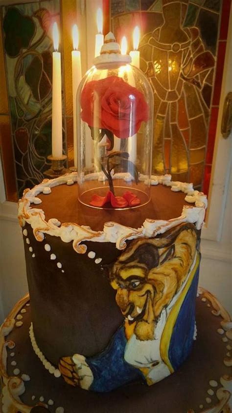 Disney Beauty And The Beast Cake Cake By Fatiha Kadi Cakesdecor