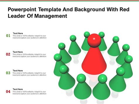 Powerpoint Template And Background With Red Leader Of Management