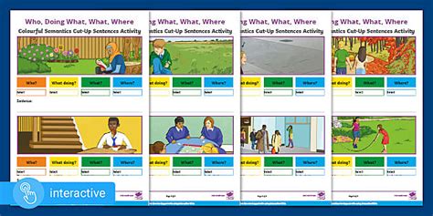 Interactive Colourful Semantics For Older Learners Twinkl