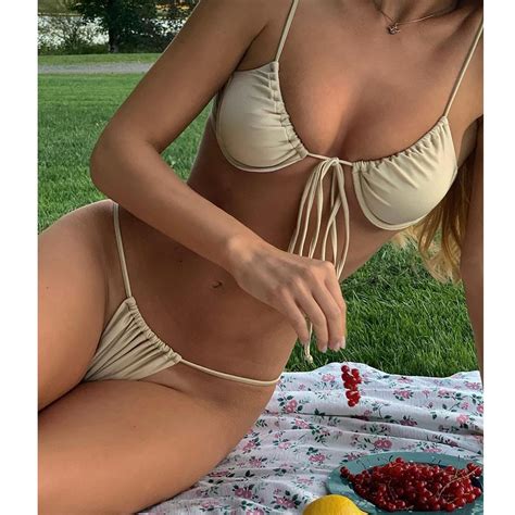 Bikini Sexy Con Aros Para Mujer Traje De Ba O Con Push Up Conjunto De