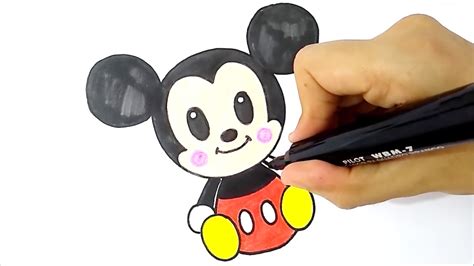 HOW TO DRAW A CUTE MICKEY MOUSE COMO DESENHAR O MICKEY سی وید