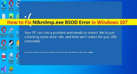 Como Corrigir O Erro Bsod Ntkrnlmp Exe No Windows Passos Techs