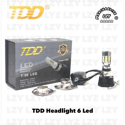 Tdd 6 Led Headlight Motorcycle 35w Shopee Philippines